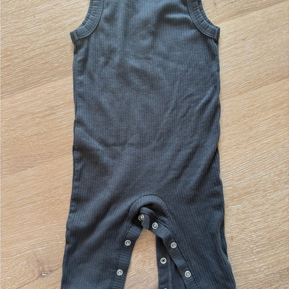 Carter's Charcoal Baby Romper - Picture 2 of 4